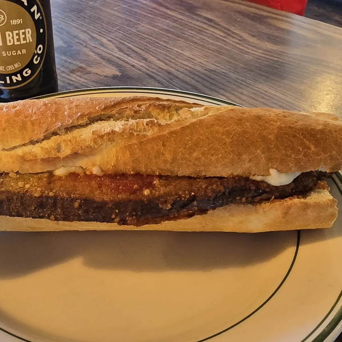 Eggplant Parmigiana Sandwich
