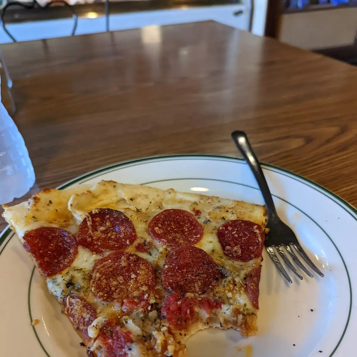 Pepperoni and Cheese Pizza Slice
