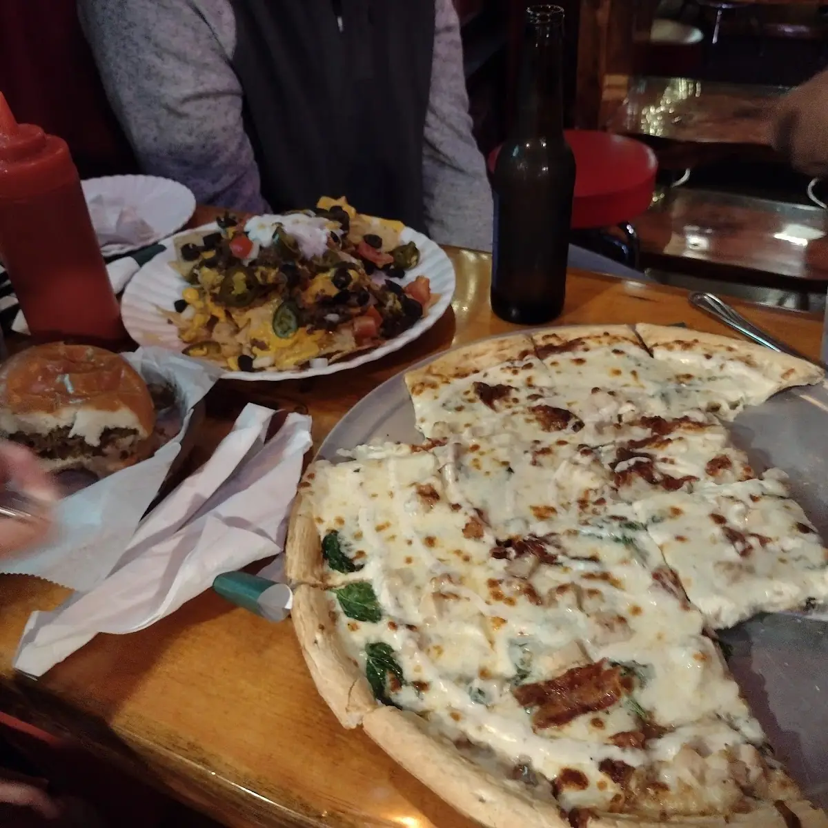 Chicken Bacon Ranch Pizza and Nachos