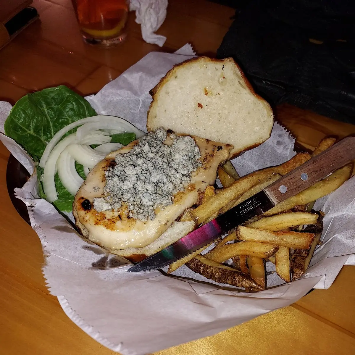 Grilled Chicken with Blue Cheese
