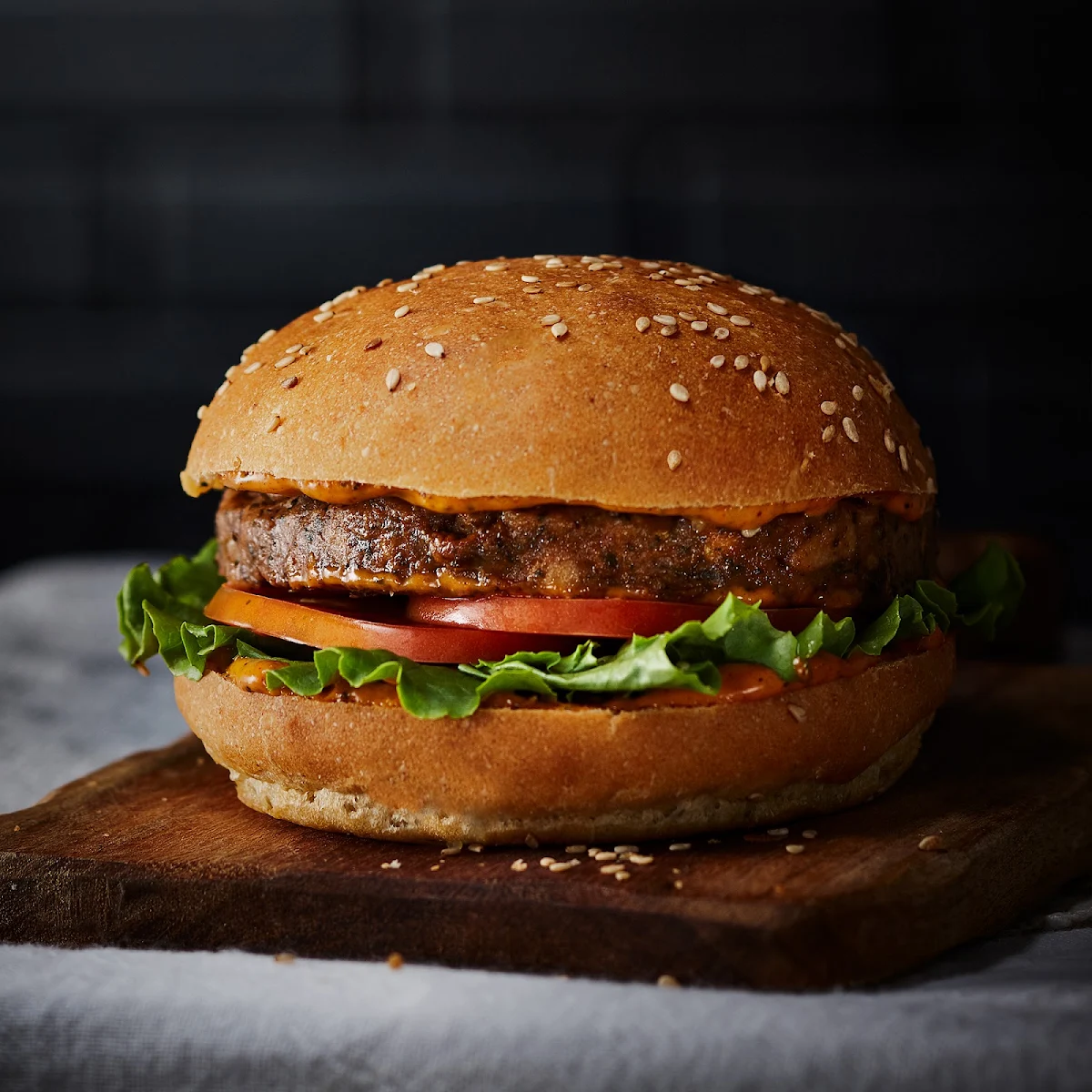 Burger Épicé Aux Haricots Noirs Black Bean Burger
