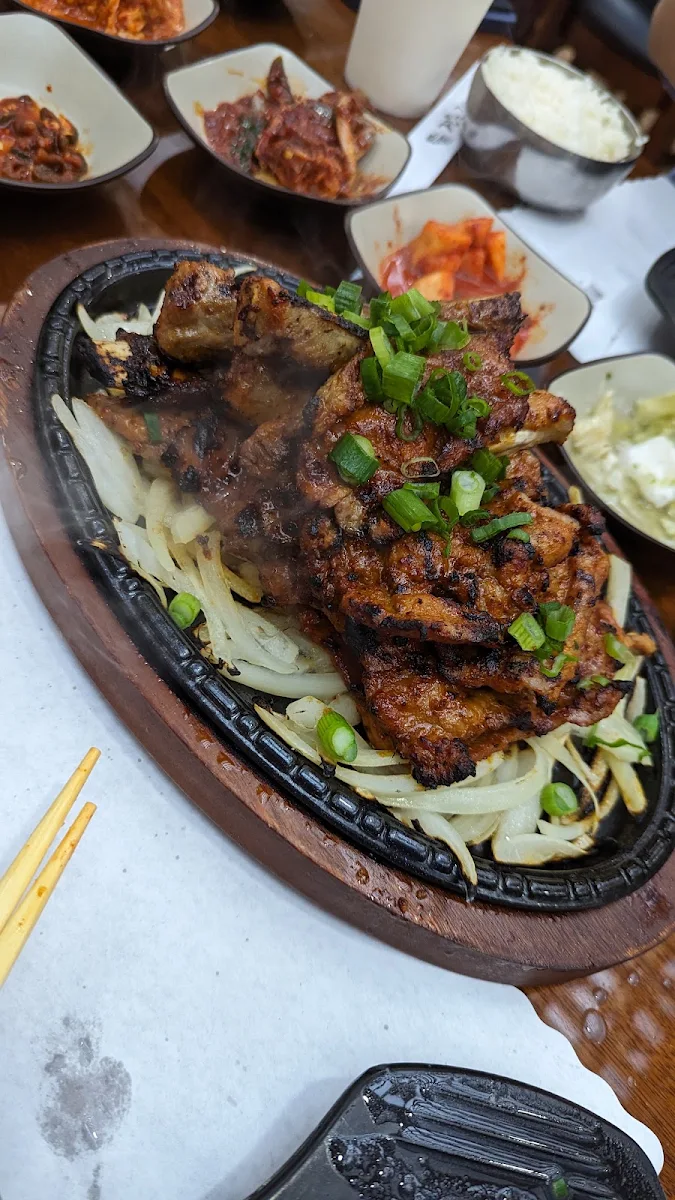 Grilled Pork Ribs with Rice