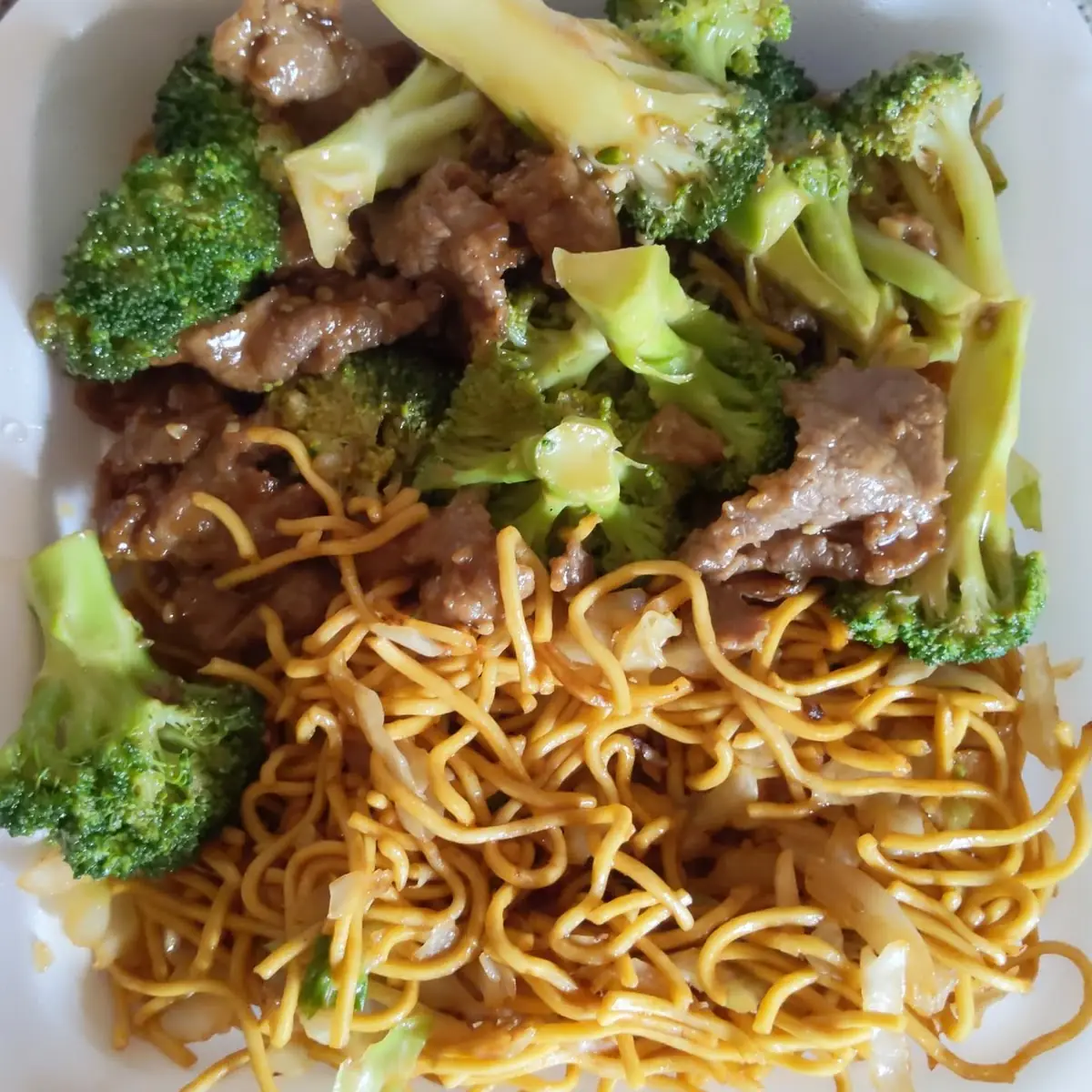 Chow Mein Beef and Broccoli