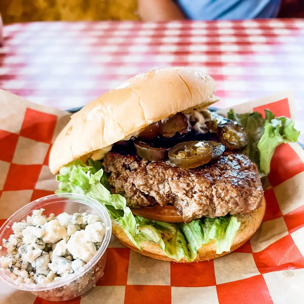 Mimi Burger with Blue Cheese on the Side