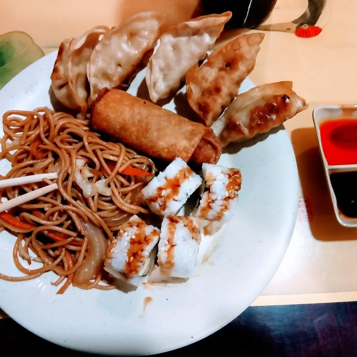 Lo Mein and Pot Stickers
