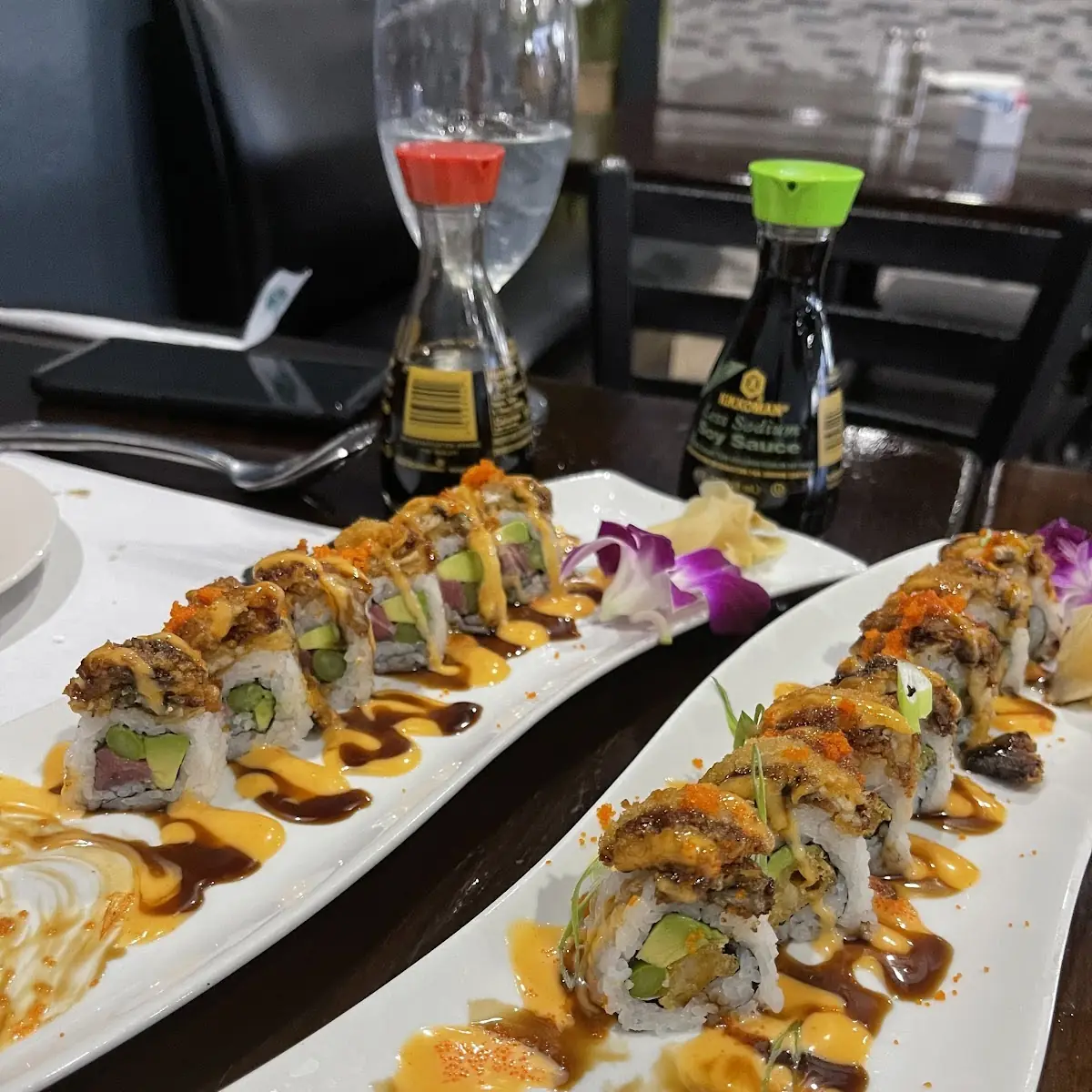 Chicken Pad Thai with Sushi