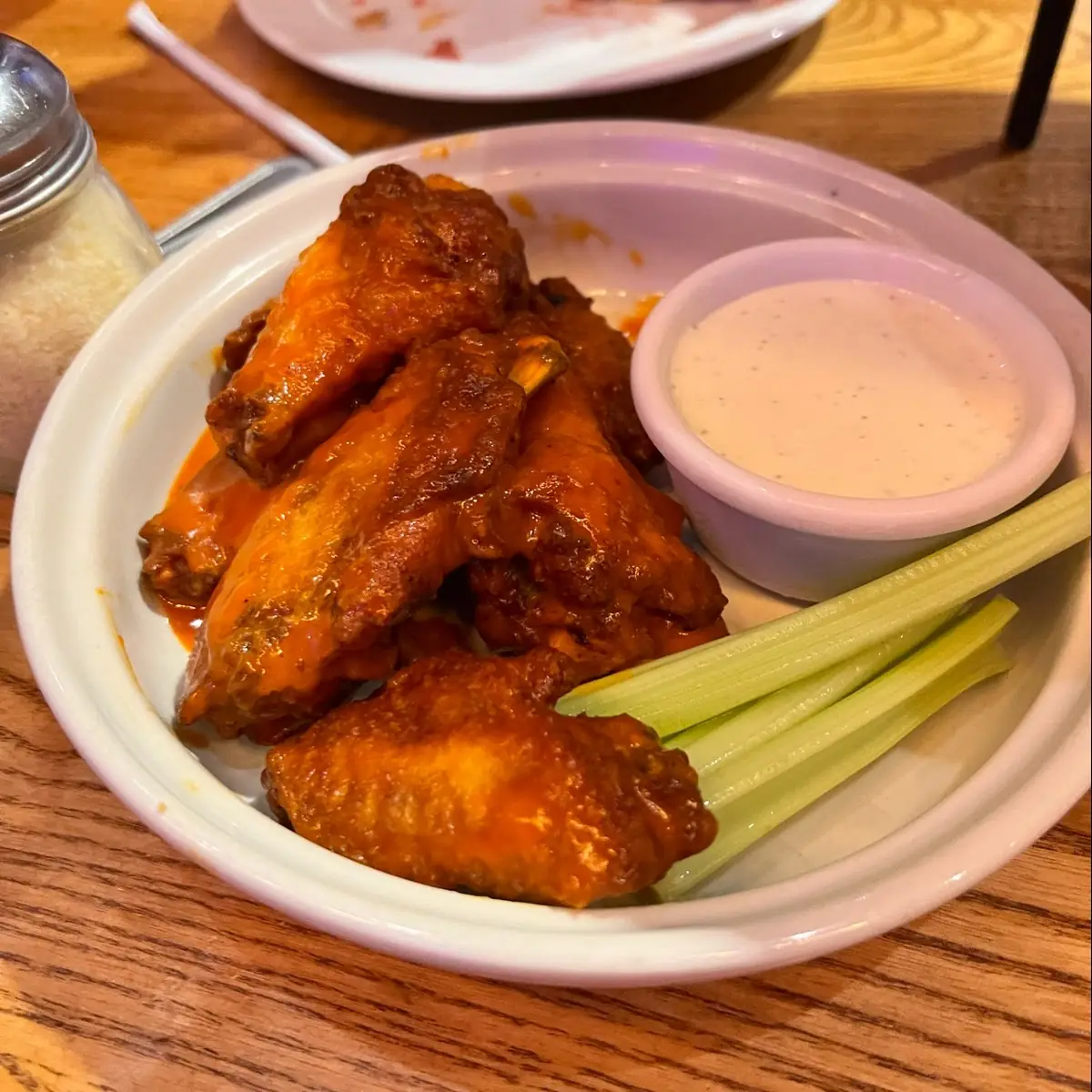 Buffalo Wings with Celery and Ranch