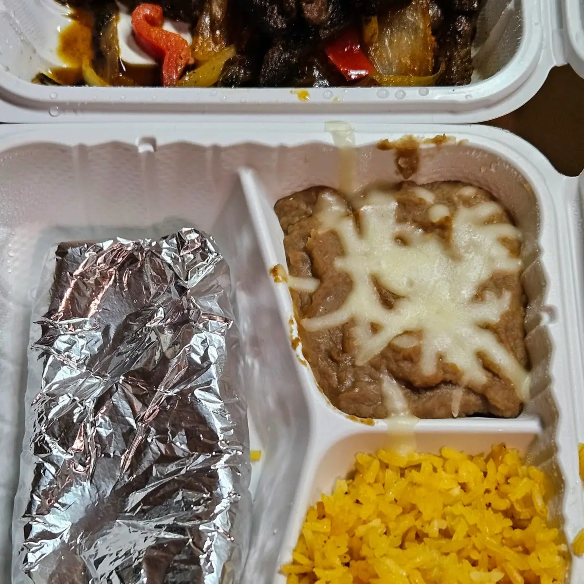 Refried Beans and Yellow Rice
