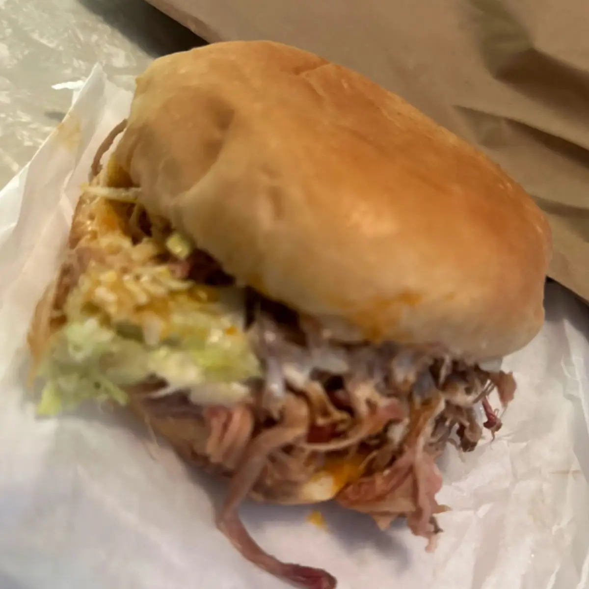 Sandwich w Everything and Hot Sauce