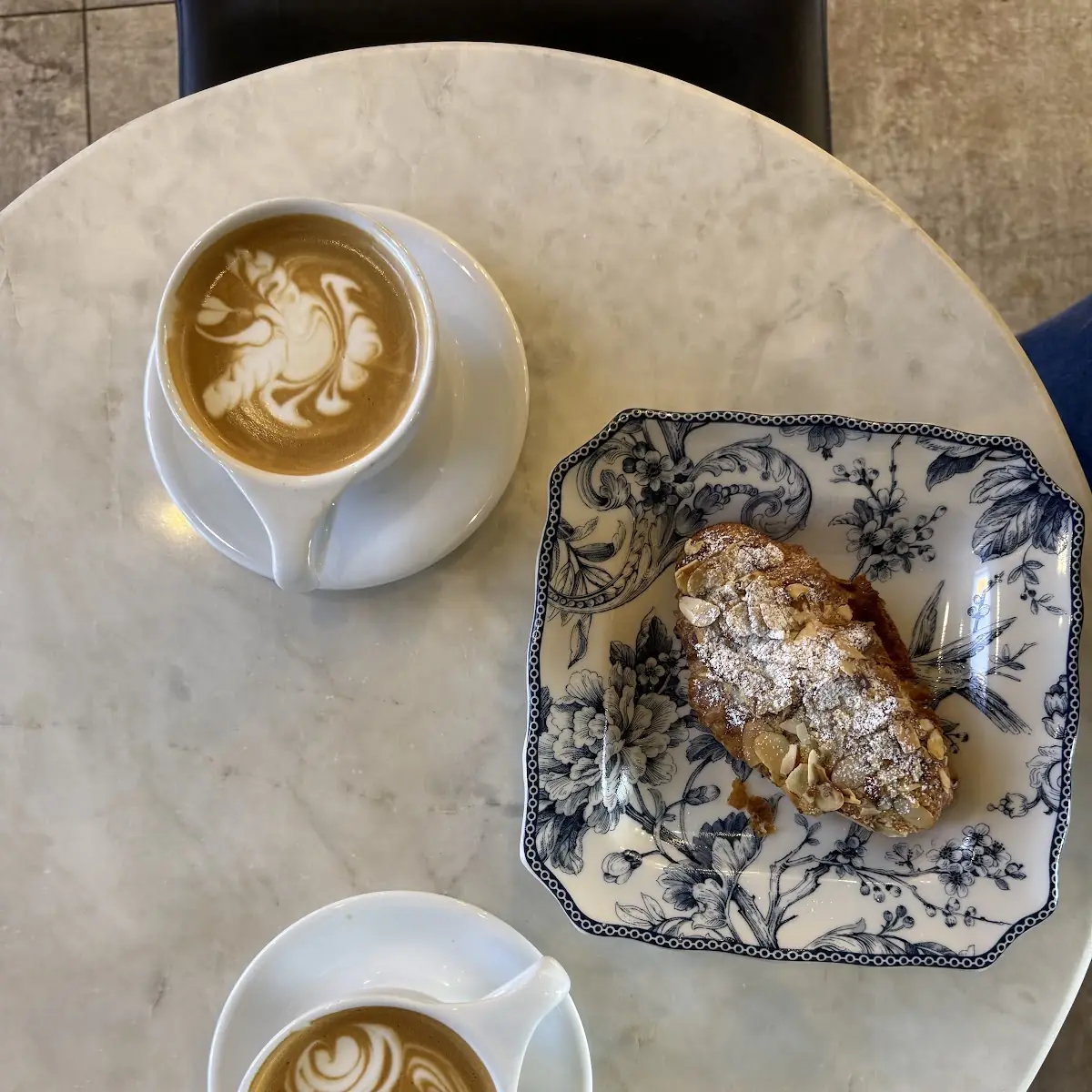 Flat White and Almond Croissant