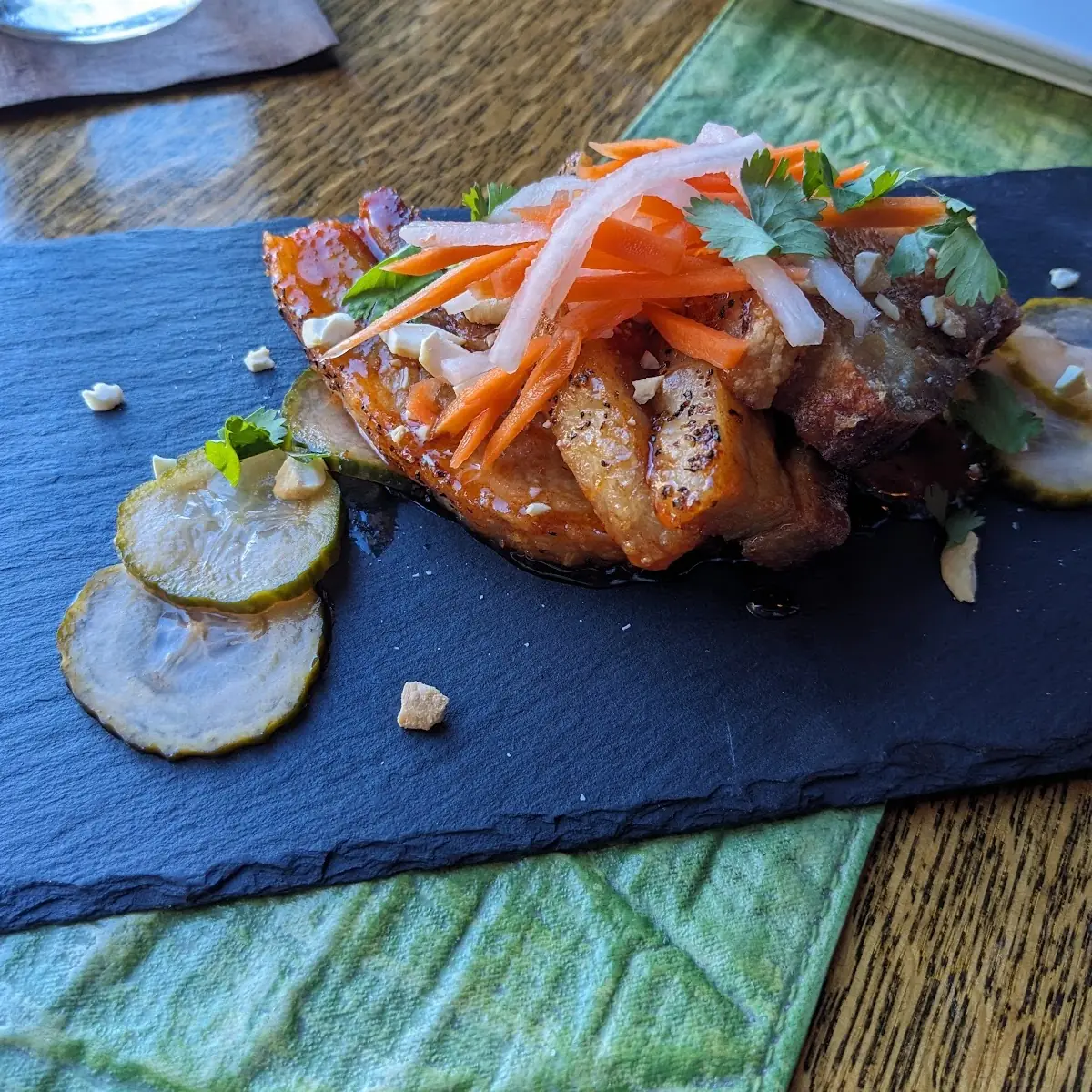 Pork Belly Glazed Pickled Vegetables
