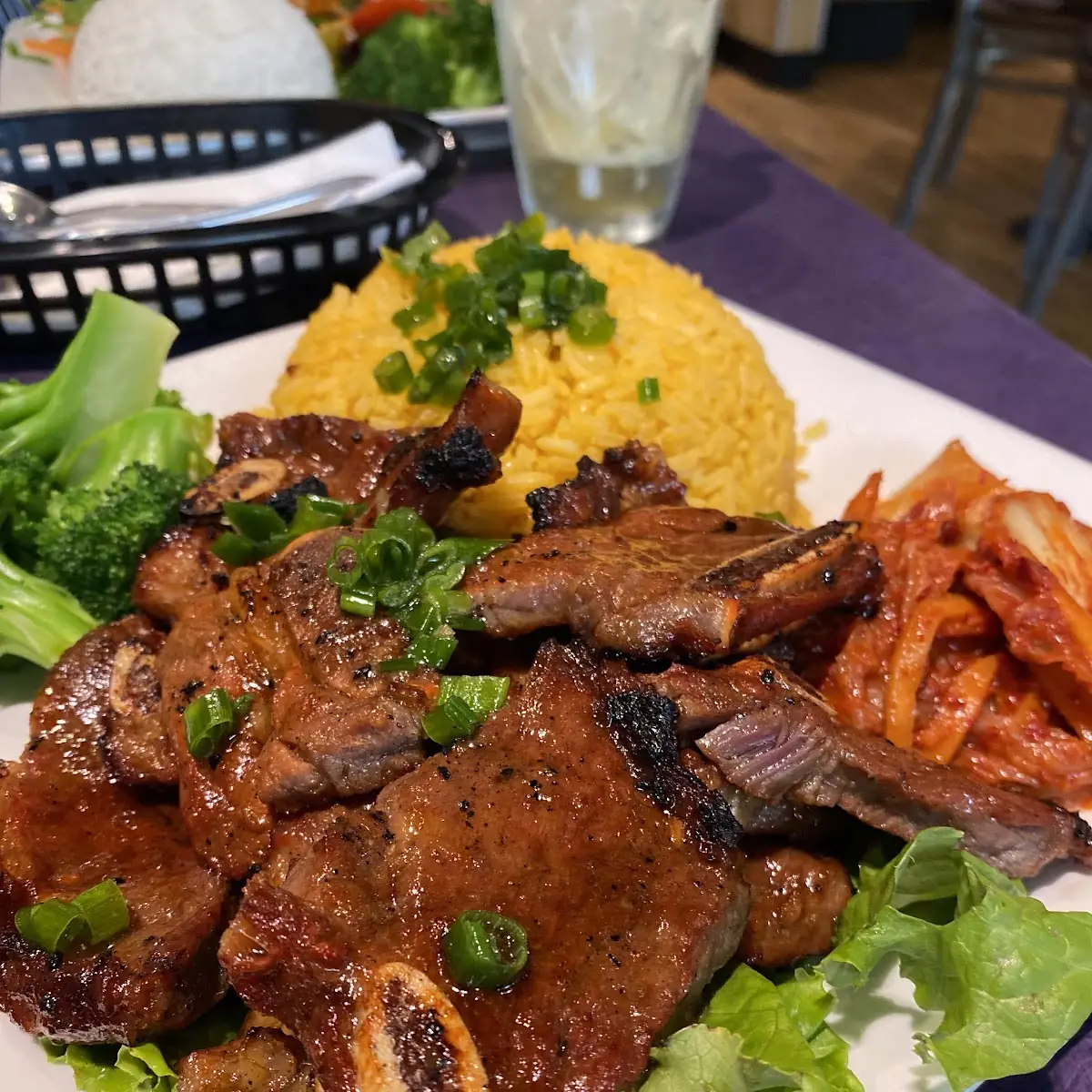 BBQ Short Ribs over Yellow Rice