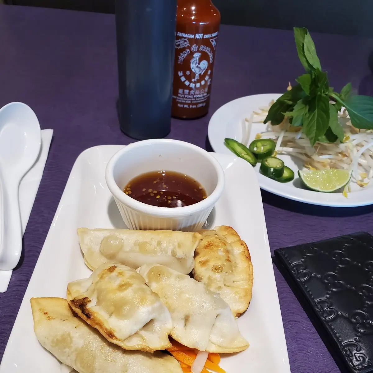 Steamed Dumplings with Dipping Sauce
