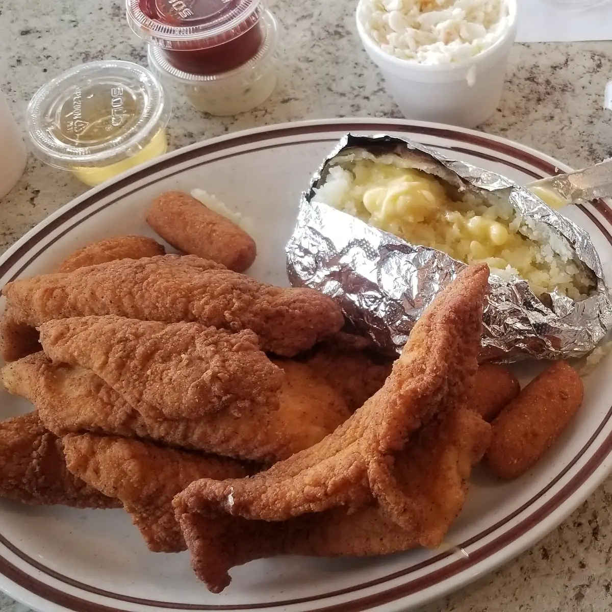 Large Catfish Dinner