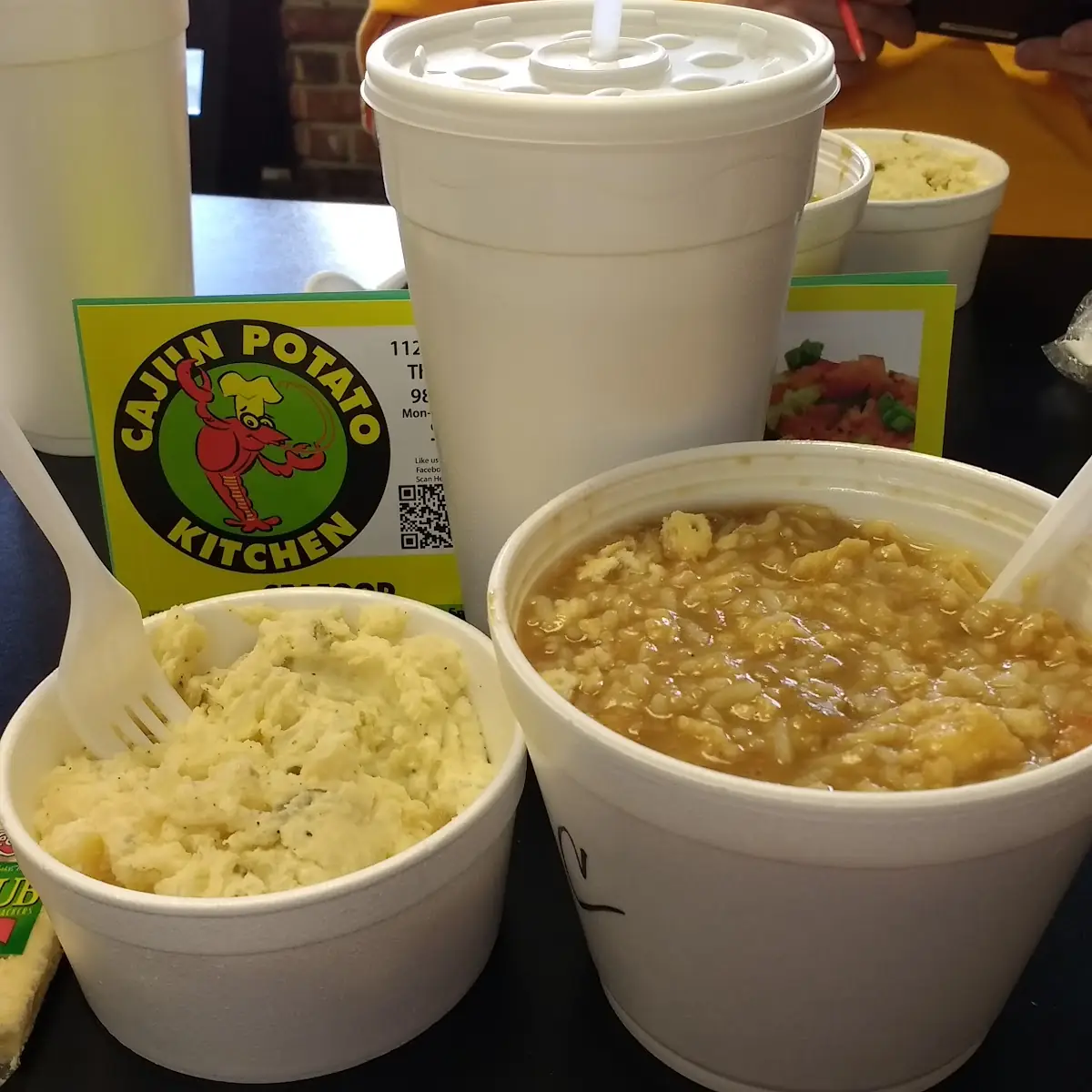 Potato Salad and Crawfish Etouffee