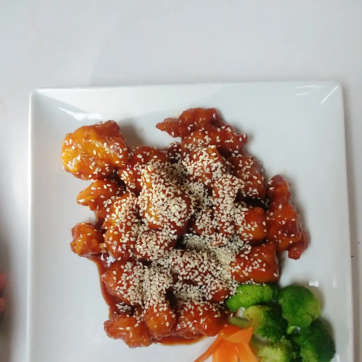 Orange Chicken with White Rice on the Side