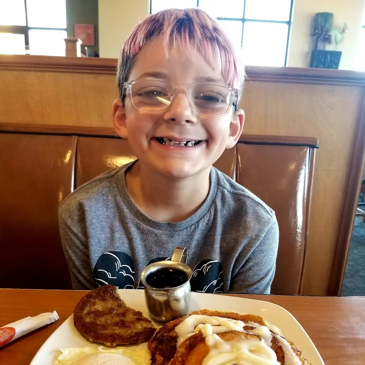 Cinnamon Roll Pancake Combo