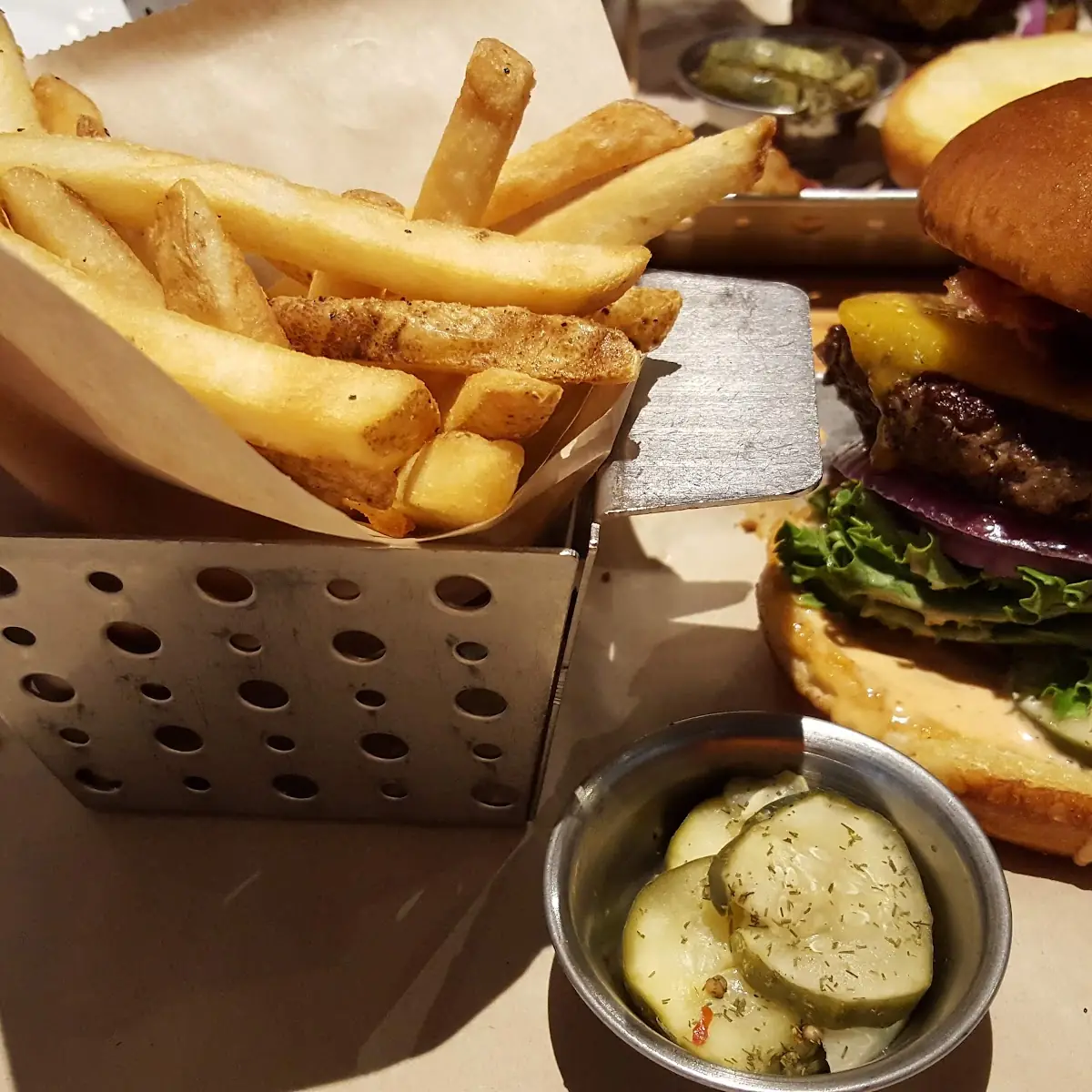 Bacon Burger and Fries