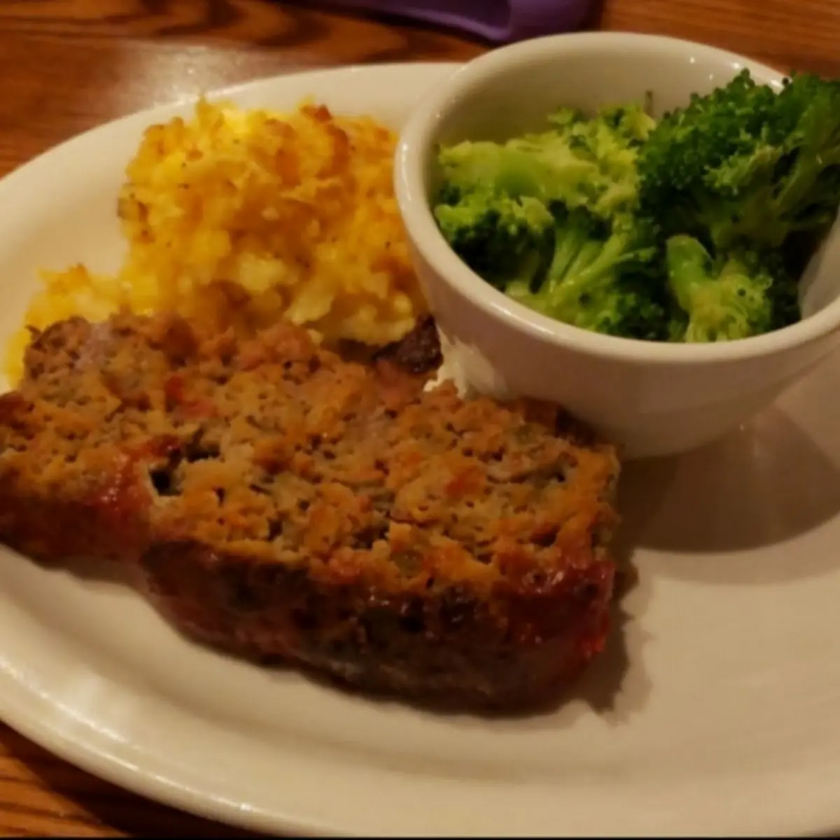 Meatloaf with Hash Brown Casserole