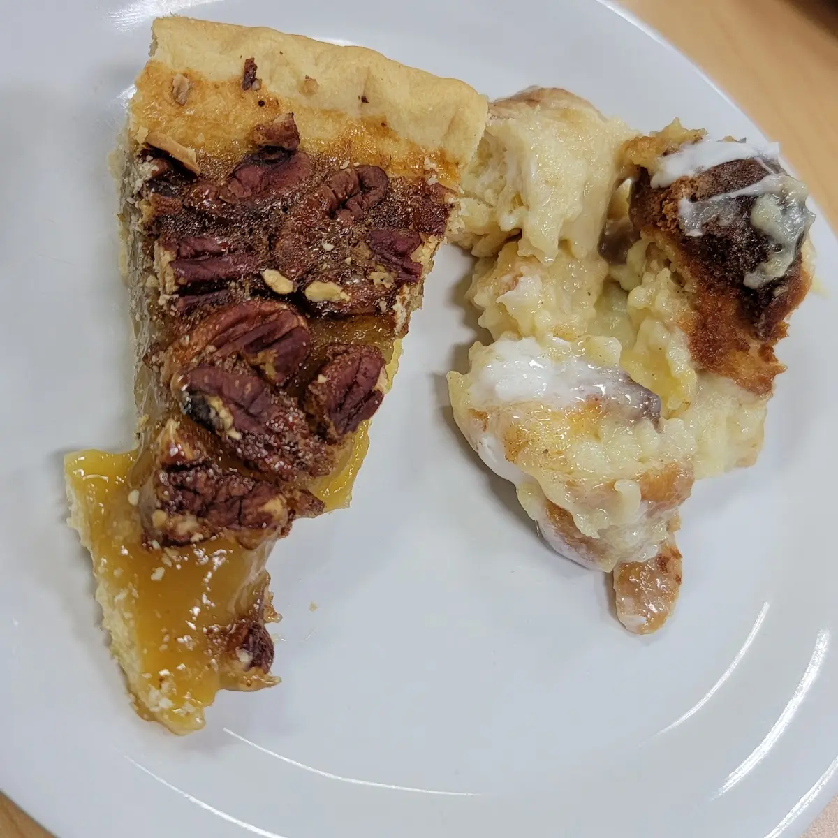 Pecan Pie and Bread Pudding