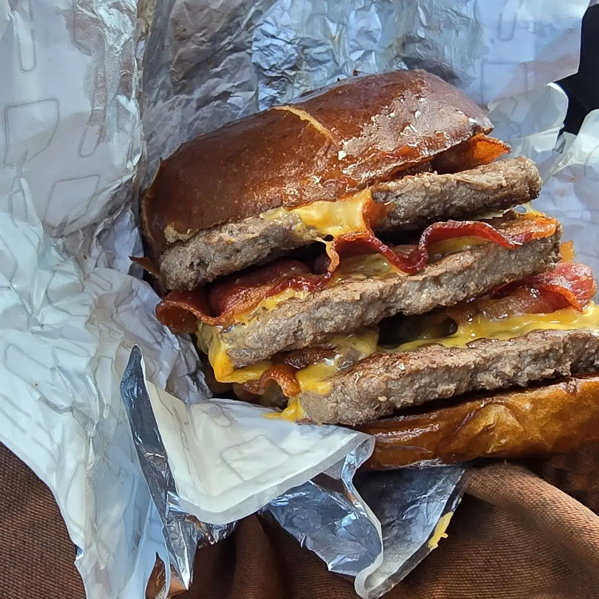 Dave's Triple Cheeseburger Pretzel