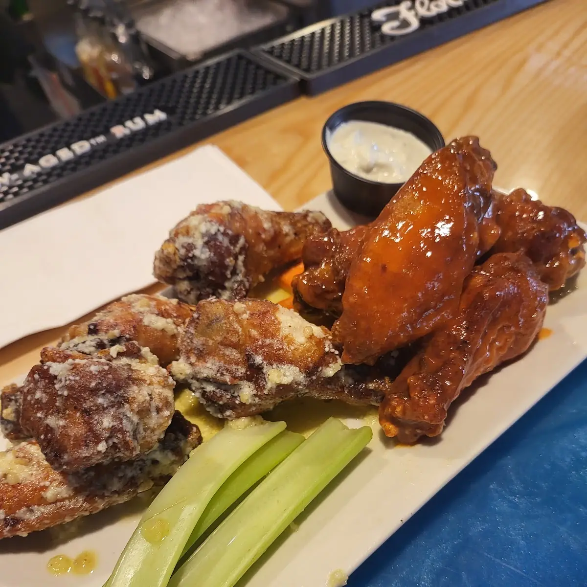 Garlic Parm and Buffalo Wings