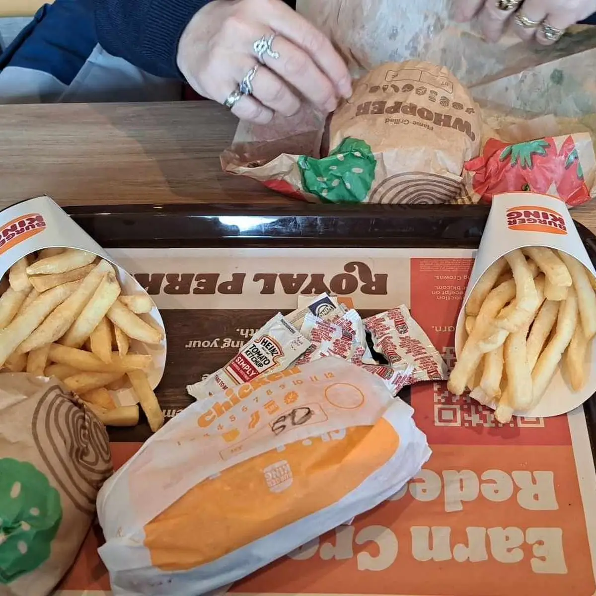 Whopper Fries and Crispy Chicken Burger