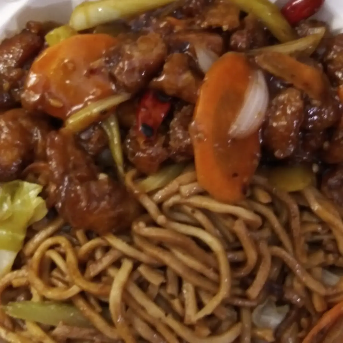 Chowmein Orange Chicken