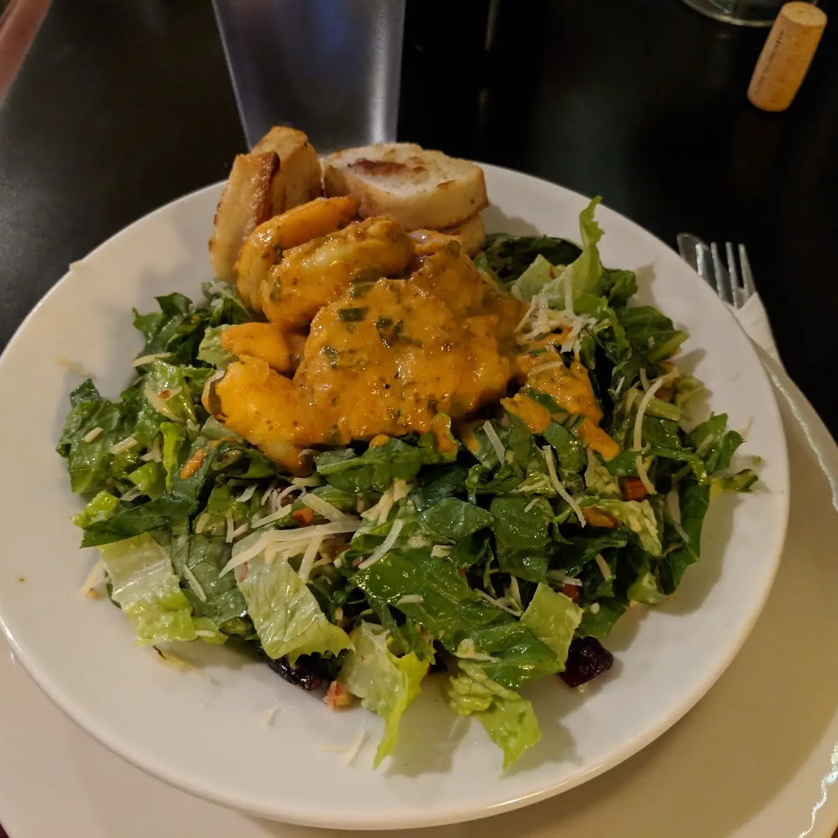 Spicy Shrimp Caesar Salad