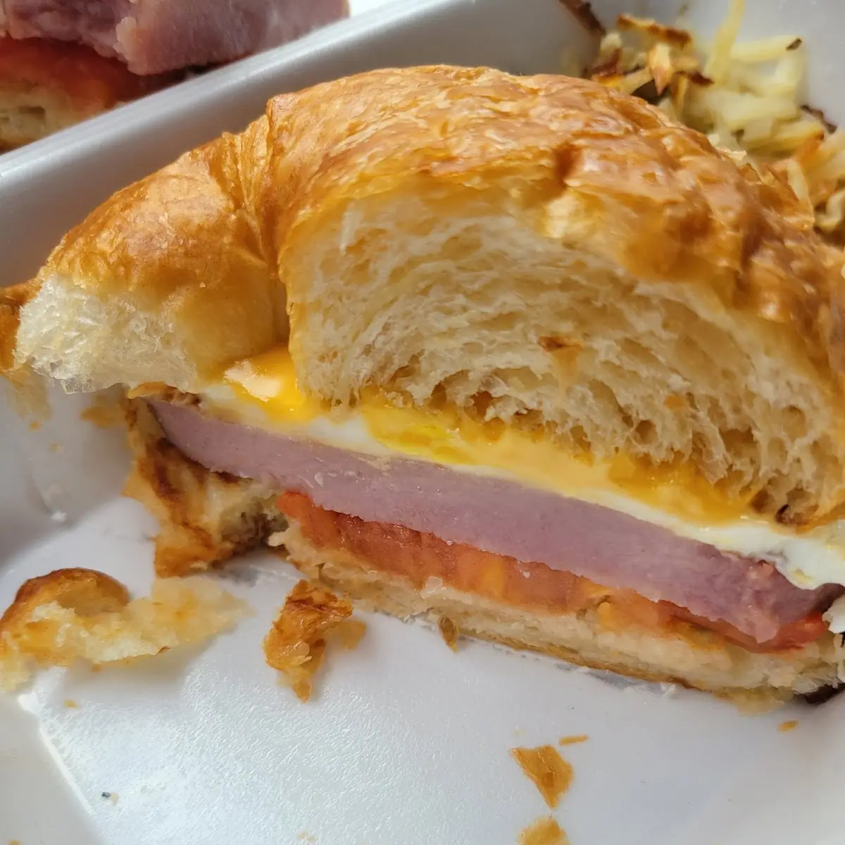 Breakfast Sandwich Ham Croissant