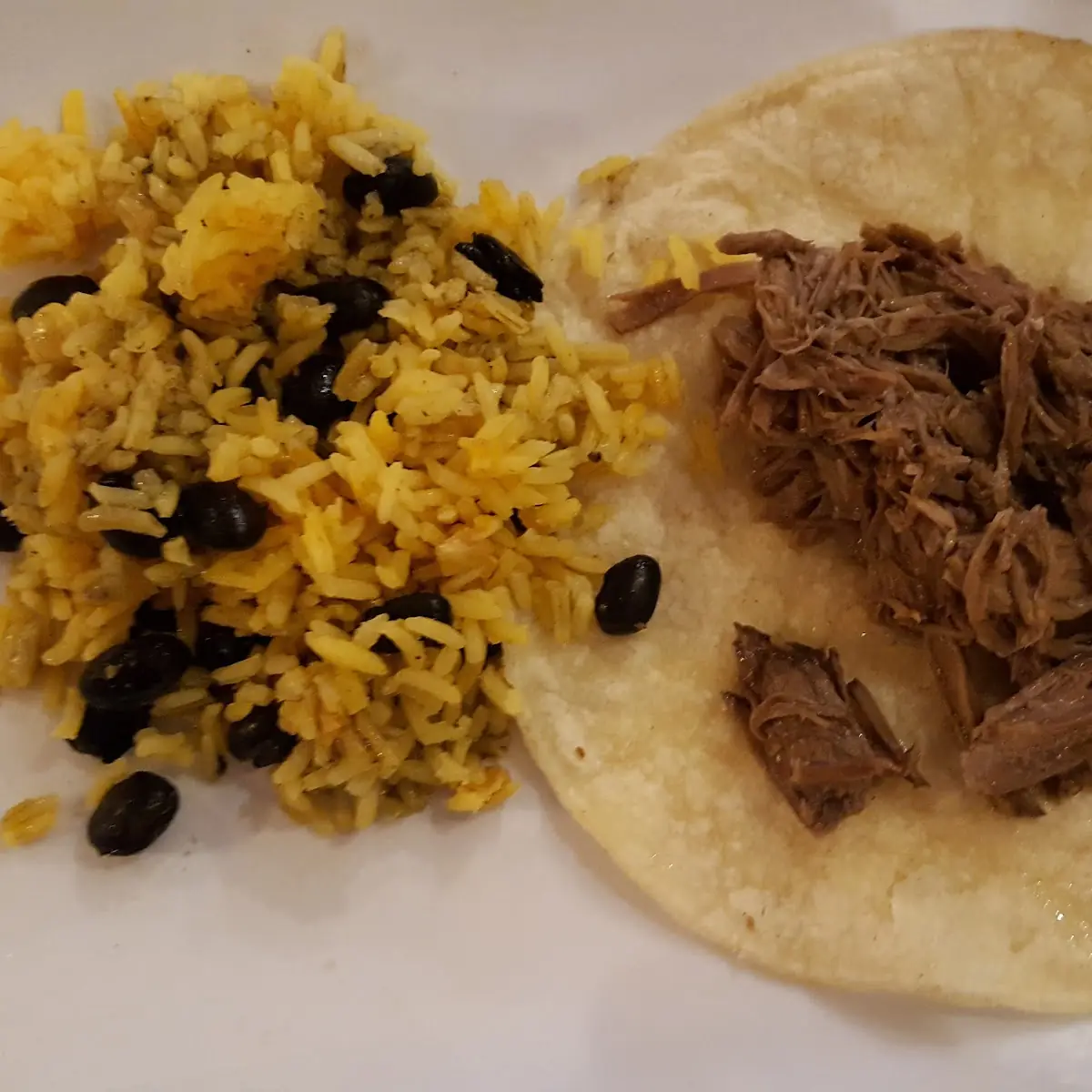 Pulled Pork Tacos with Rice and Beans