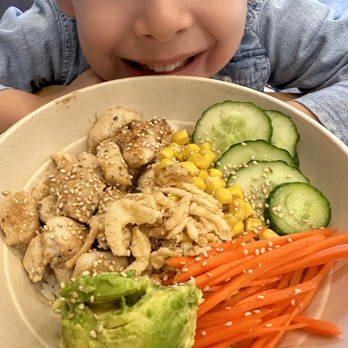 White Rice Poke Bowl