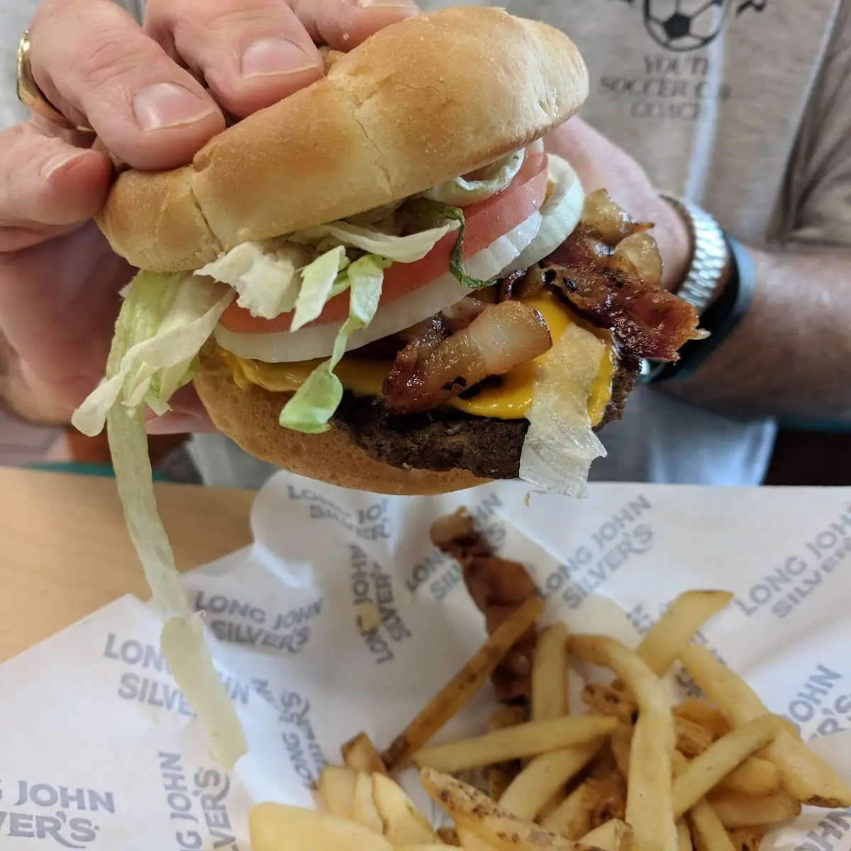 Bacon Double Cheeseburger with Fries