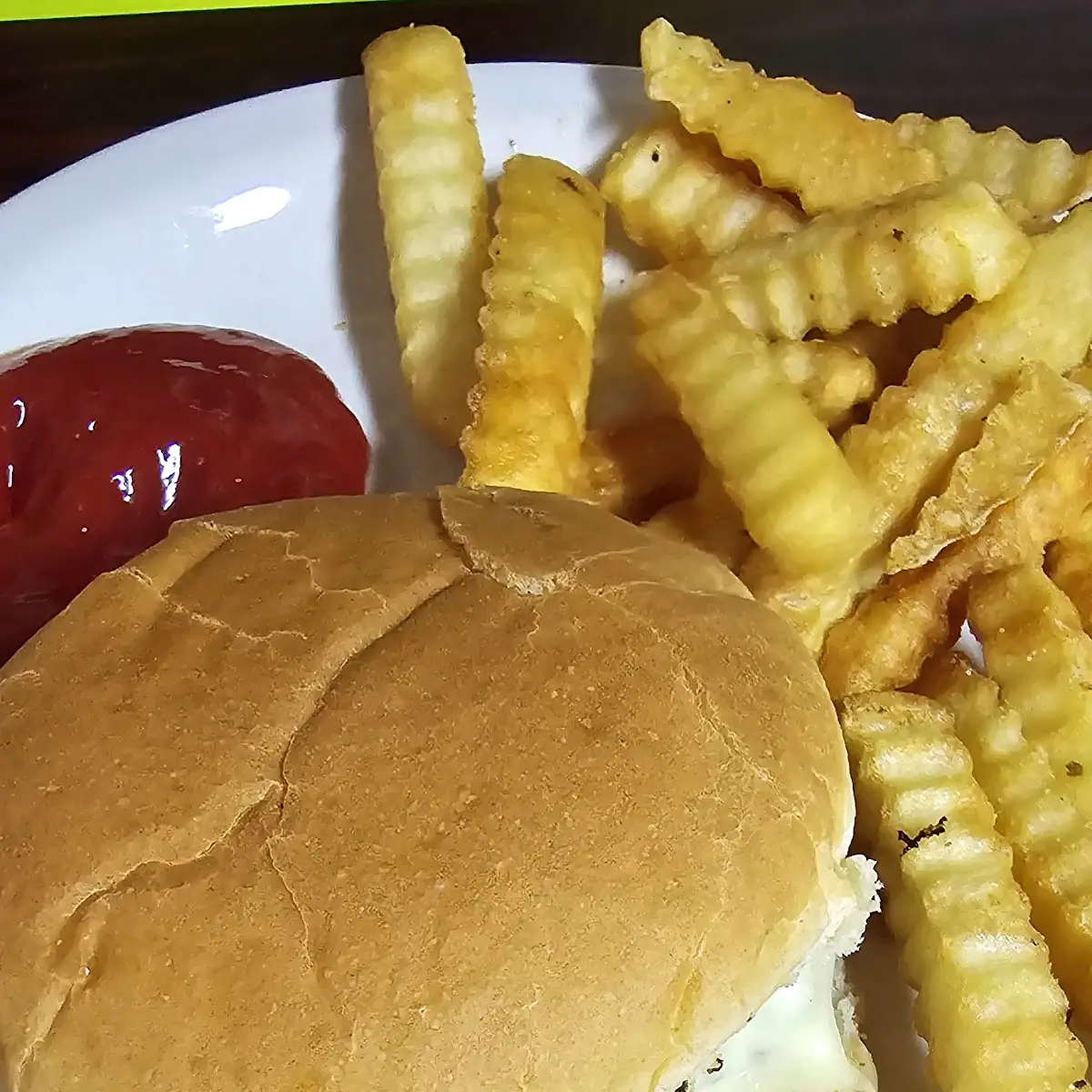 Cheese Burger and Fries