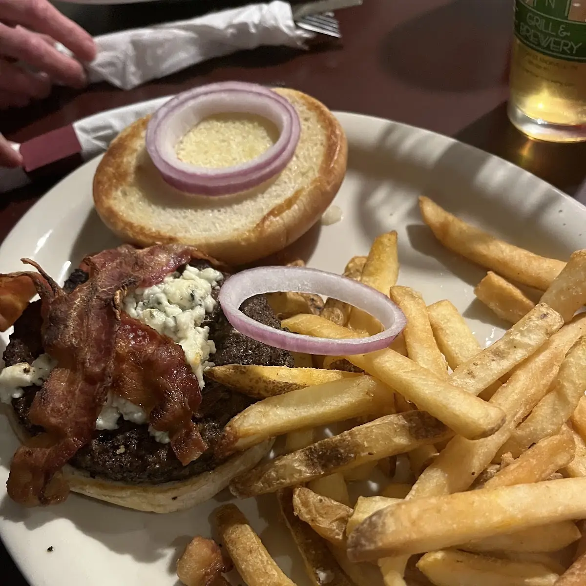 Bleu Cheese Burger with Fries