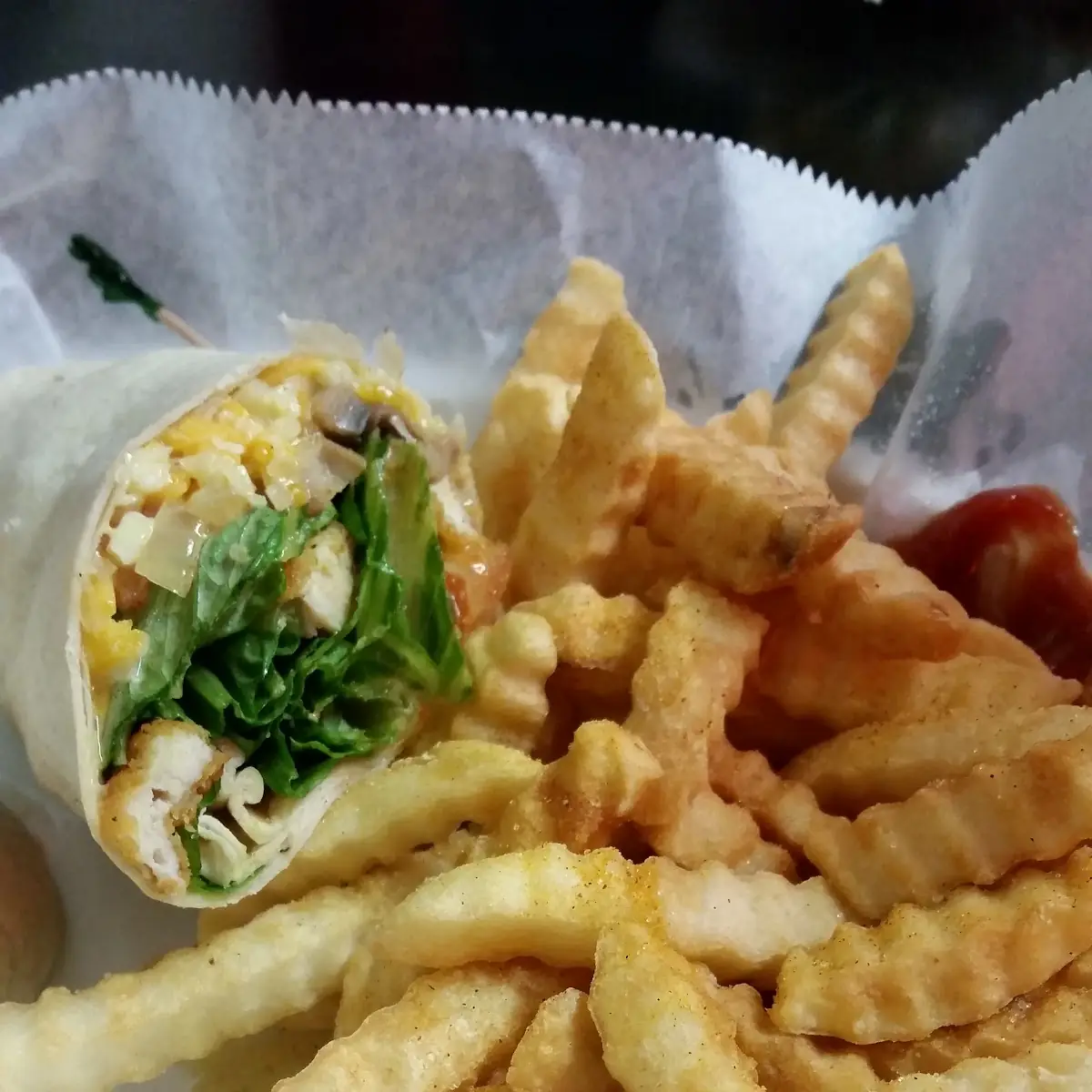 Chicken Wrap & Fries