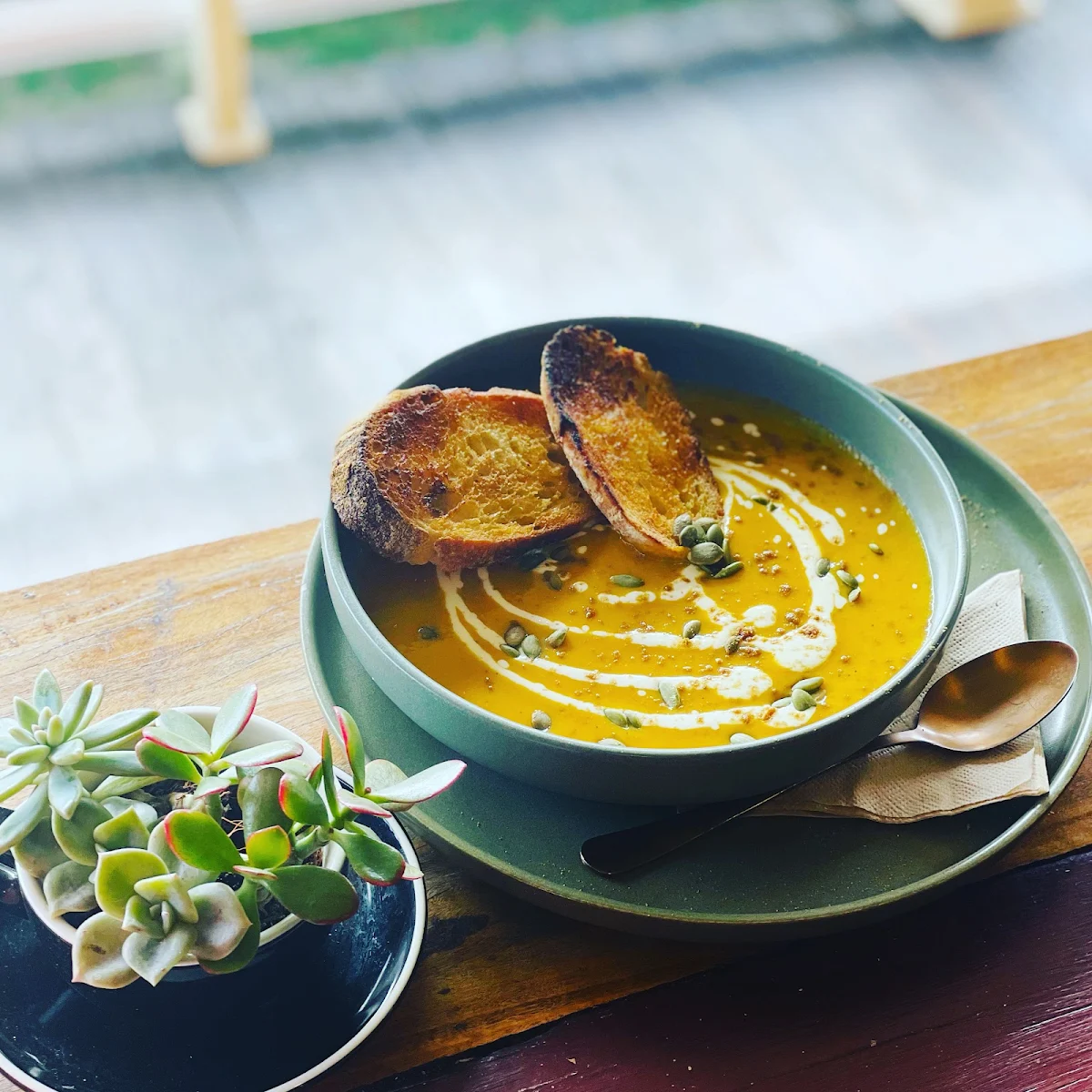 Soup of the Day with Toasted Sourdough