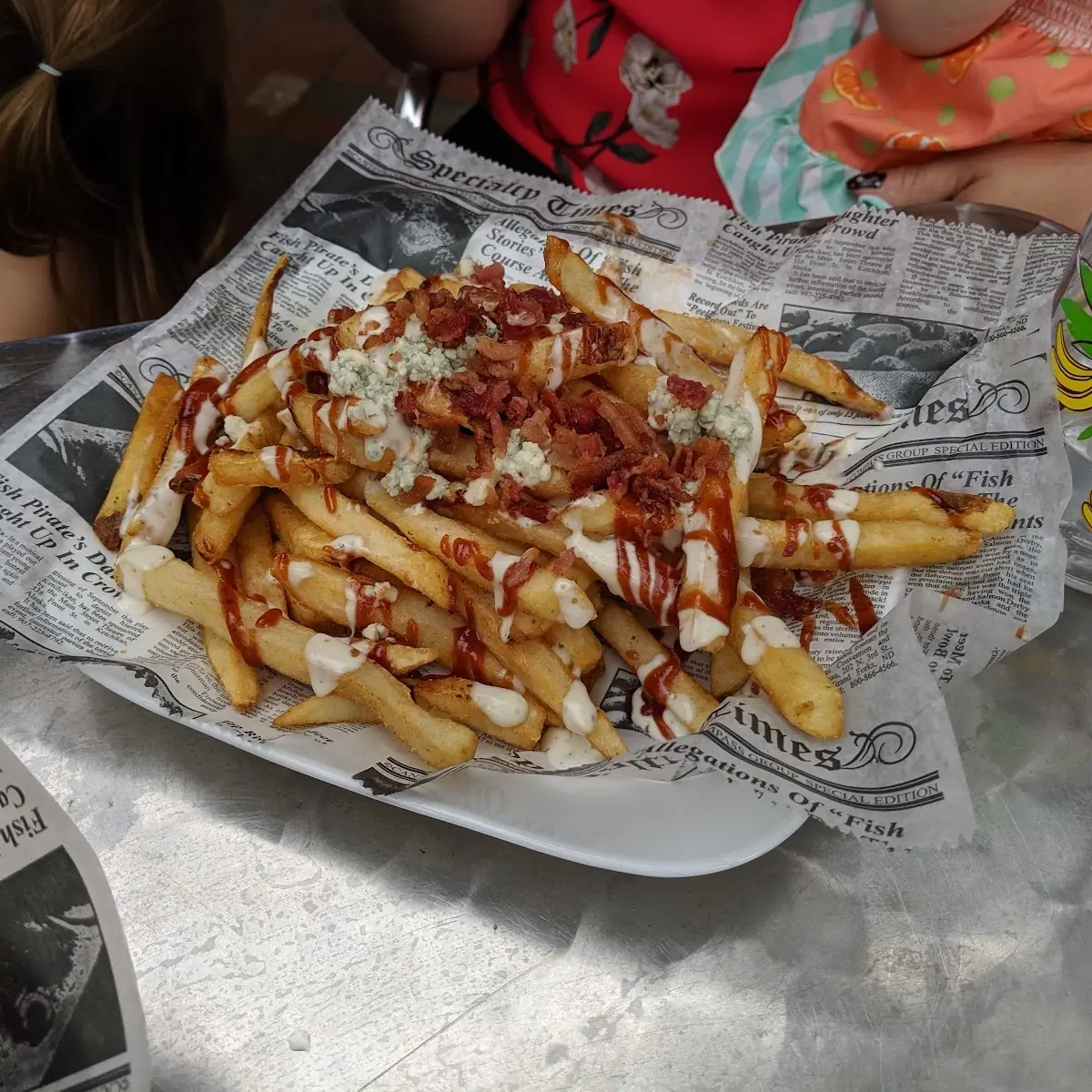French Fries with Blue Cheese and Bacon