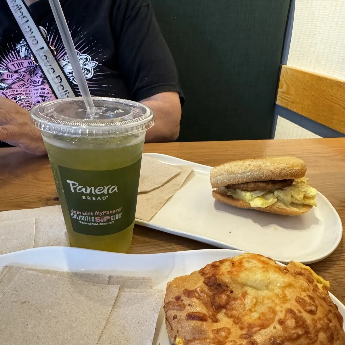 Chicken Bagel Sandwich with a Breakfast Sandwich