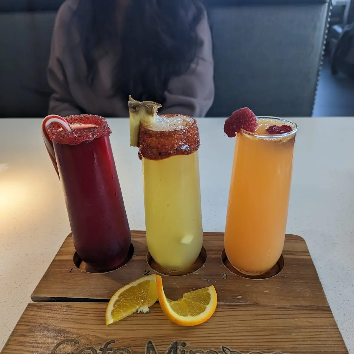 Mimosa Sampler Pomegranate Pineapple Raspberry And