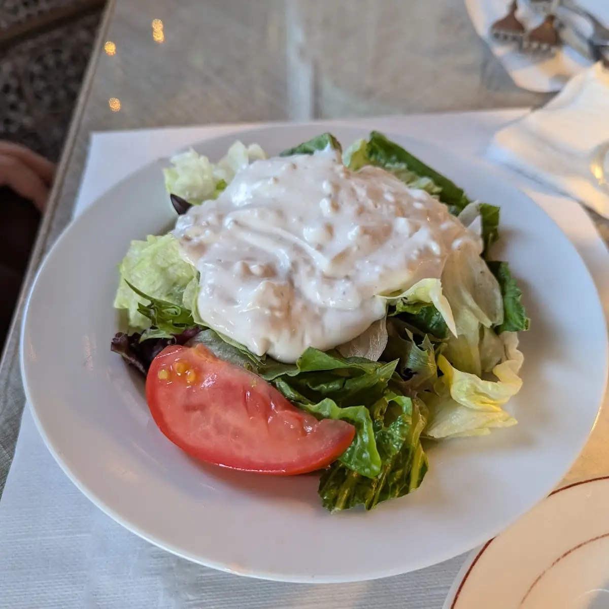 Salad with Blue Cheese Dressing