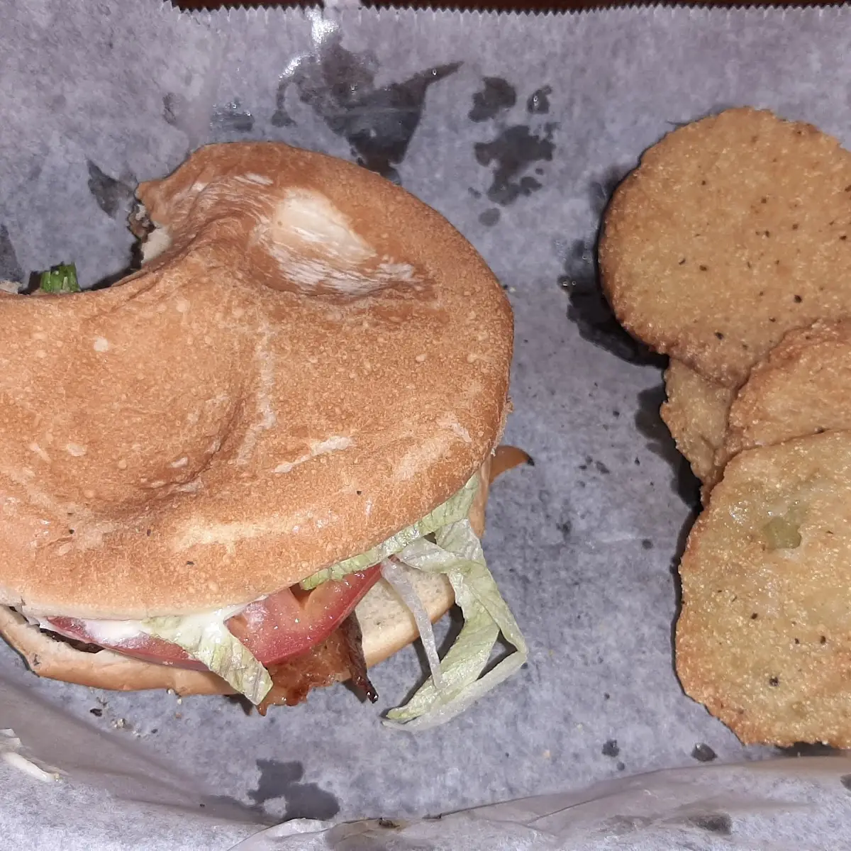 Bacon Cheeseburger with Fries Pickles