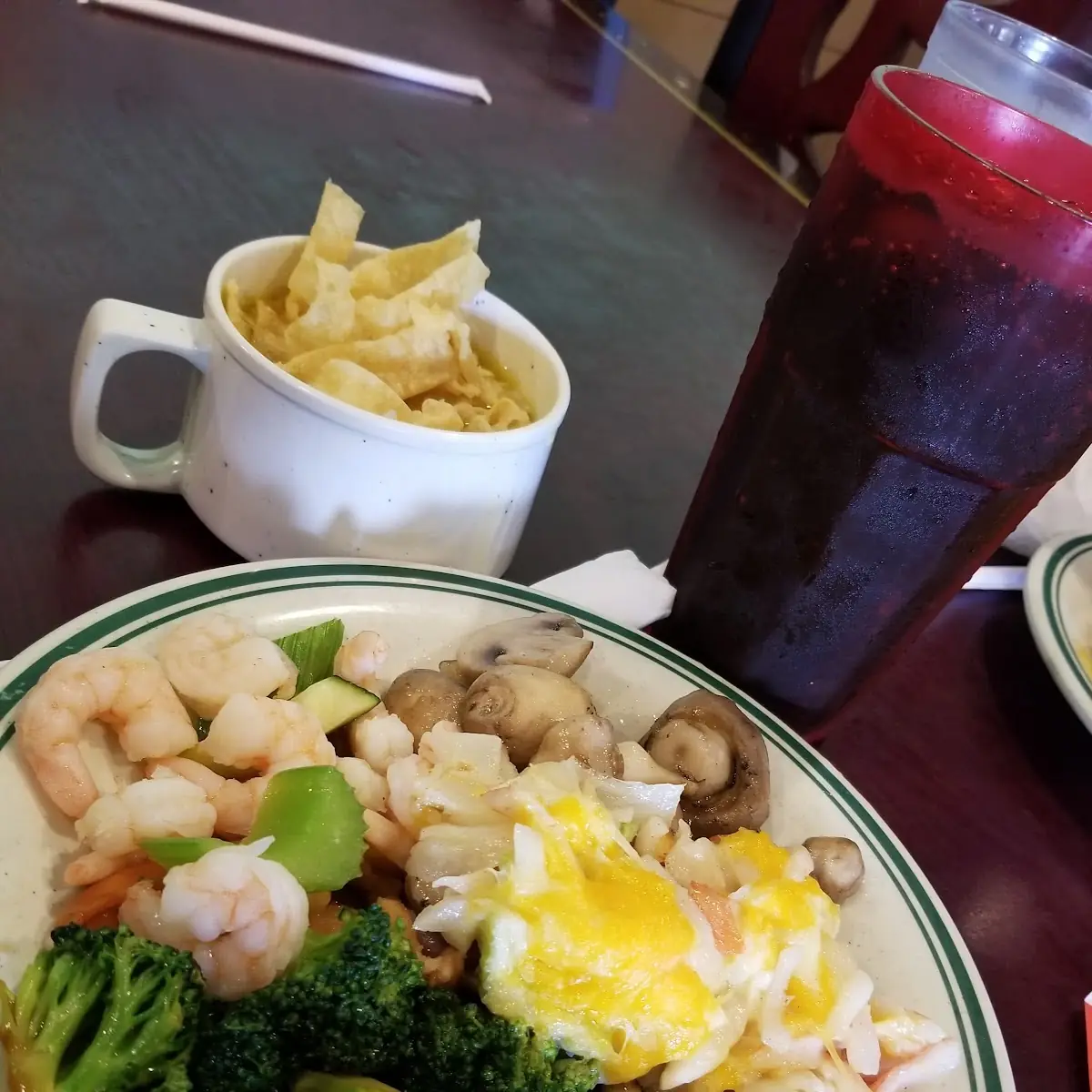 Chinese Buffet Food Plate