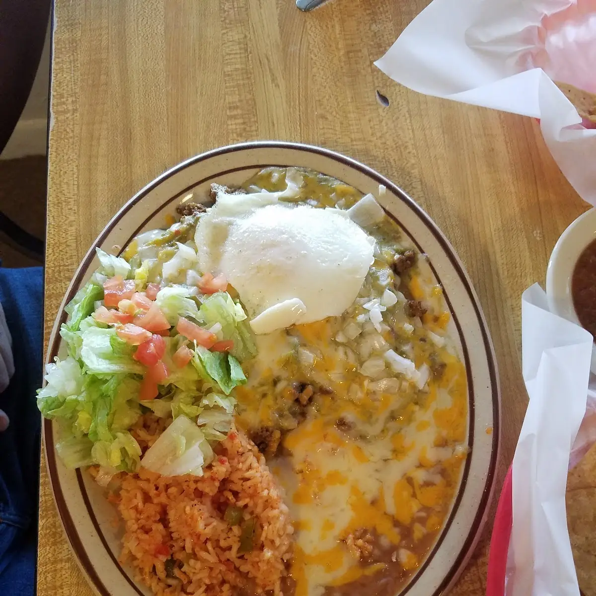 Sour Cream Enchilada Plate