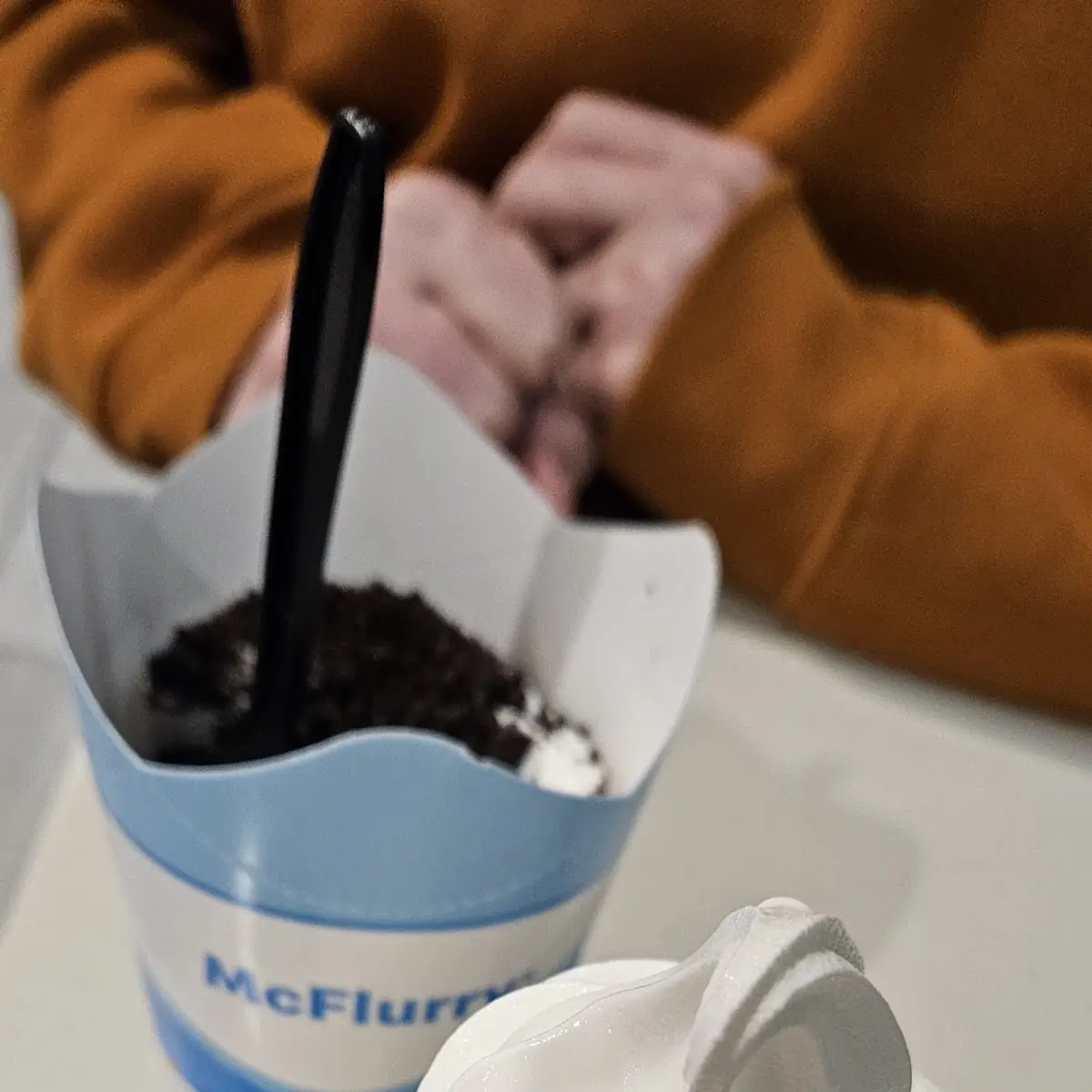 Oreo Mcflurry and Vanilla Cone
