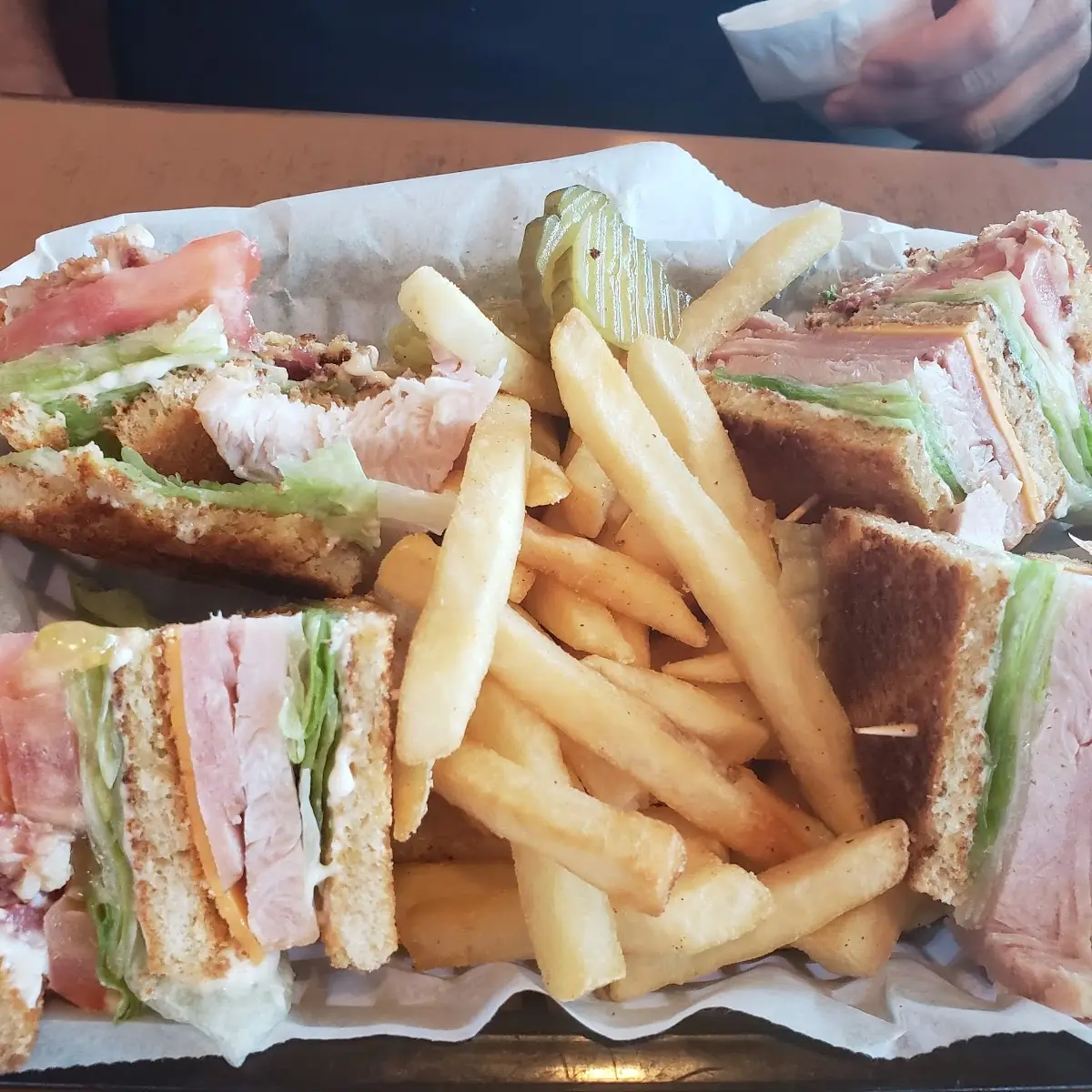 Club Sandwich on Sourdough Bread