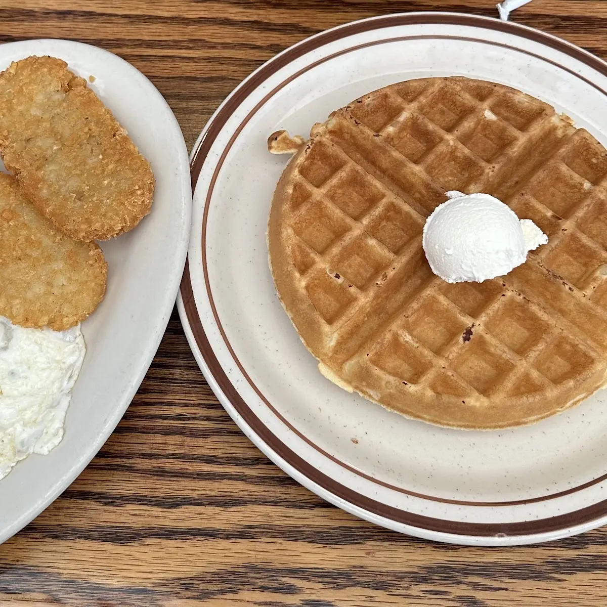 Eggs over Medium Hash Browns