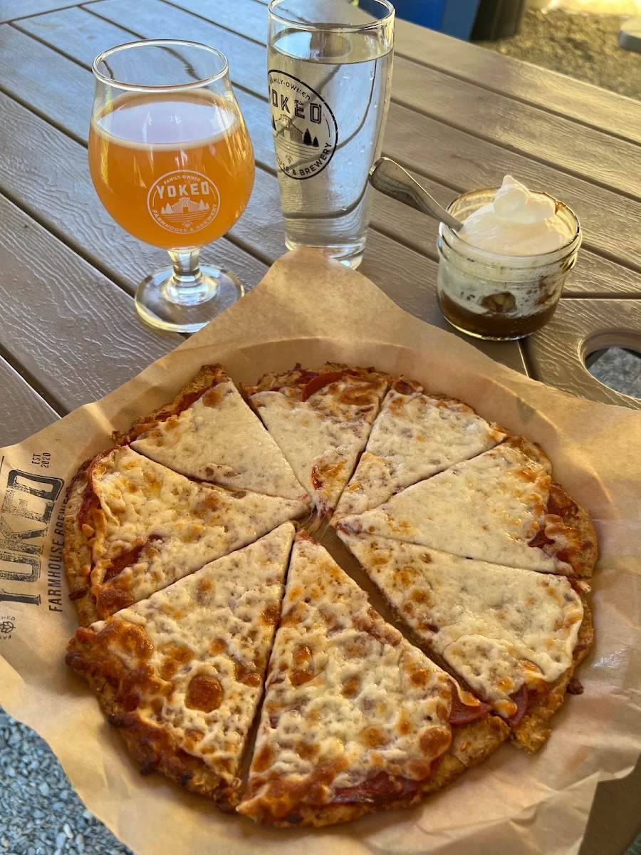 Meat Lovers Pizza and Bread Pudding