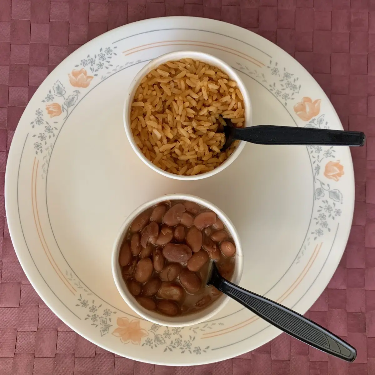 Refried Beans and Spanish Rice