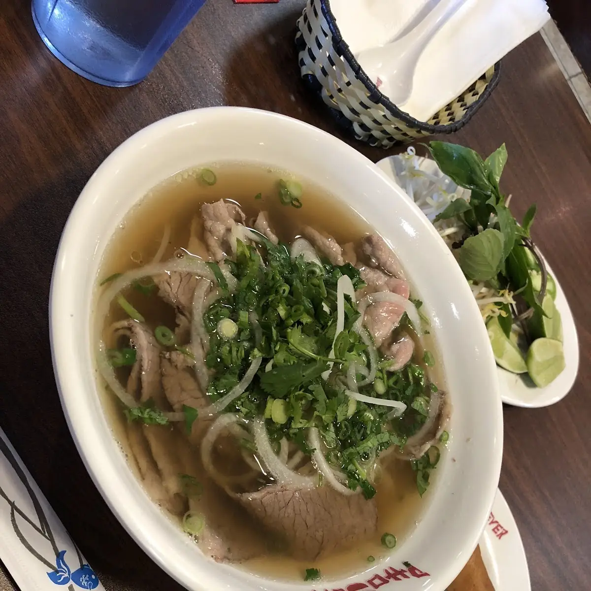 Rare Steak Beef Rice Noodle Soup